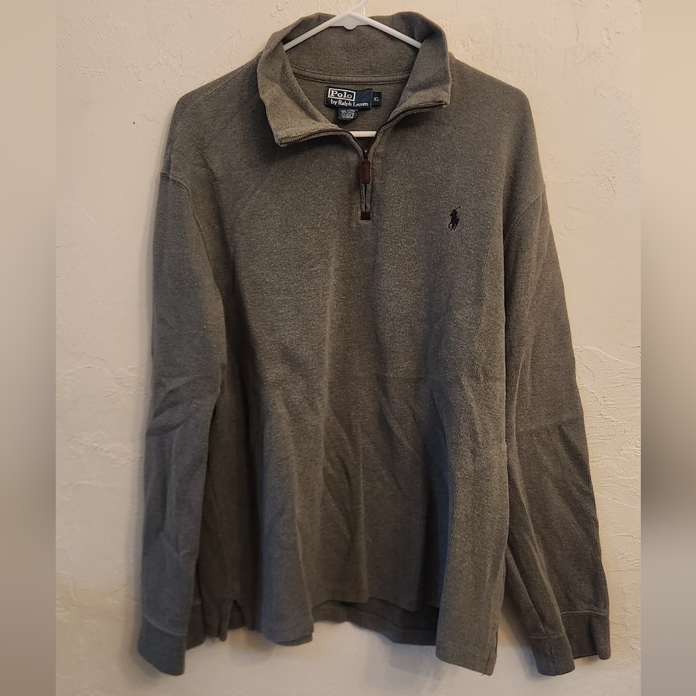 Ralph Lauren Charcoal Quarter-Zip Sweater